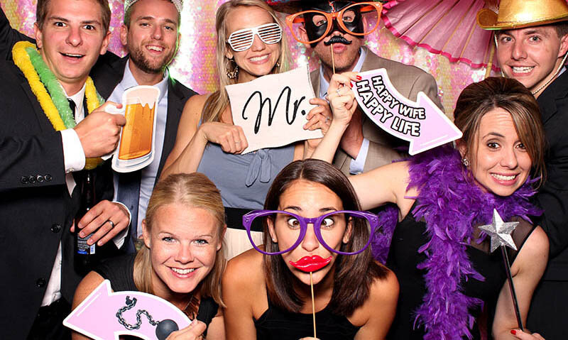 Image of group at photo booth